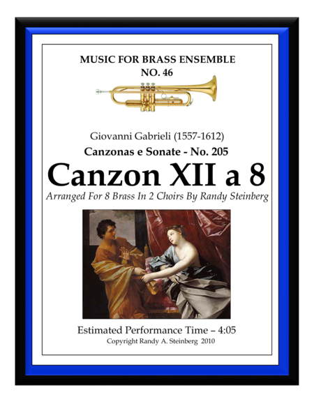 Free Sheet Music Canzon Xii A 8 No 205