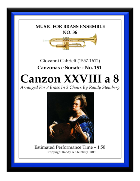 Free Sheet Music Canzon Xxviii A 8 No 191