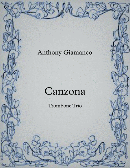 Canzona For Trombone Trio Sheet Music