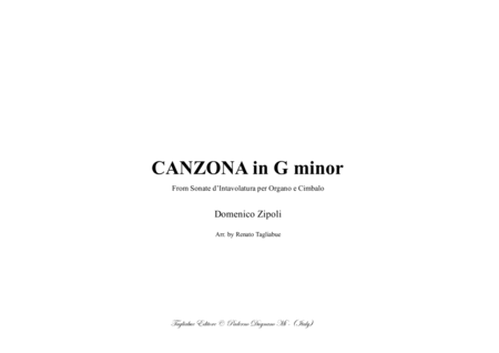 Free Sheet Music Canzona In G Maior D Zipoli