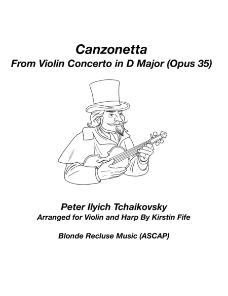 Free Sheet Music Canzonetta From The Violin Concerto Opus 35