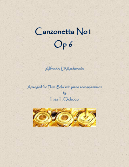 Canzonetta No 1 Op6 For Flute And Piano Sheet Music