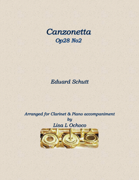 Canzonetta Op28 No2 For Clarinet And Piano Sheet Music