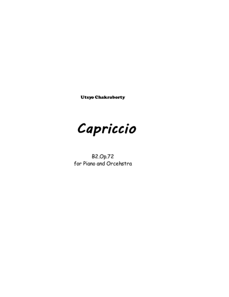 Free Sheet Music Cappricio For Piano And Orchestra