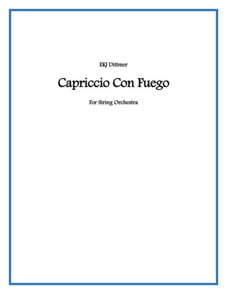 Free Sheet Music Capriccio Con Fuego