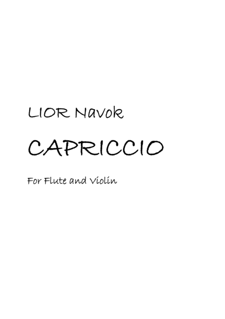 Free Sheet Music Capriccio For Flute And Violin Score And Parts