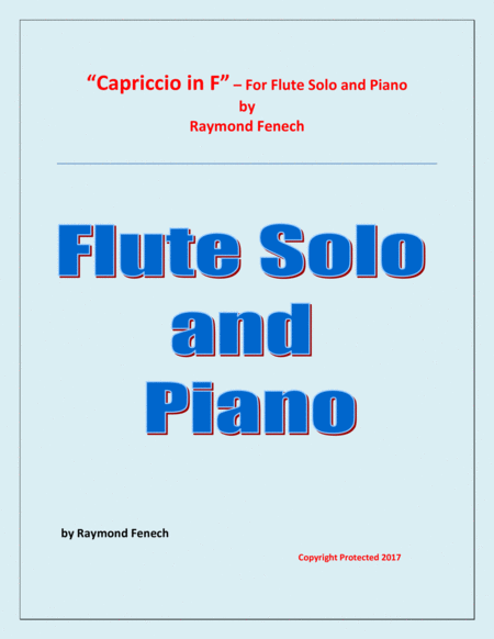 Capriccio In F For Solo Flute And Piano Sheet Music