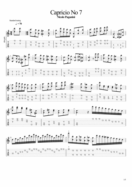 Free Sheet Music Capriccio No 7