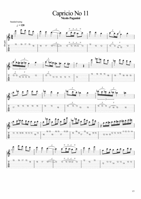 Capricio No 11 Sheet Music