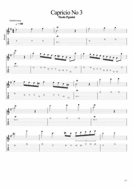 Free Sheet Music Capricio No 3