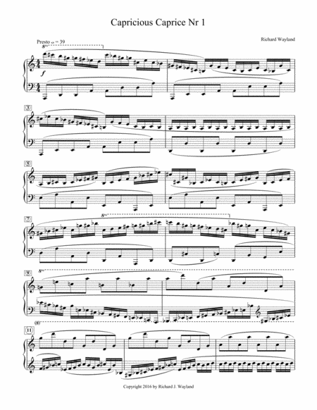 Free Sheet Music Capricious Caprice Nr 1