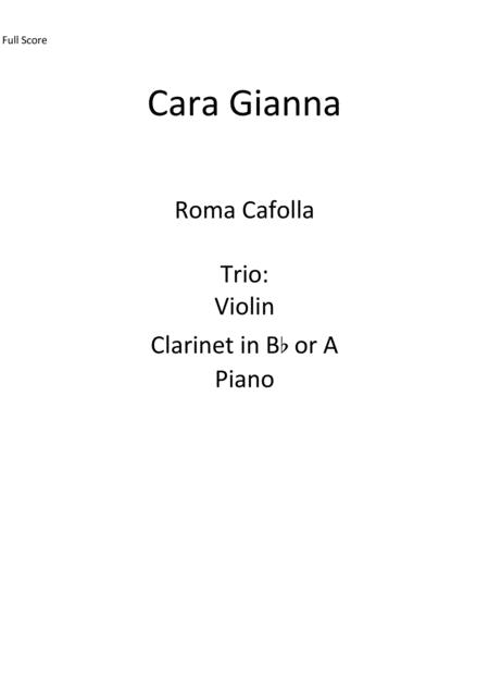 Cara Gianna Trio Sheet Music