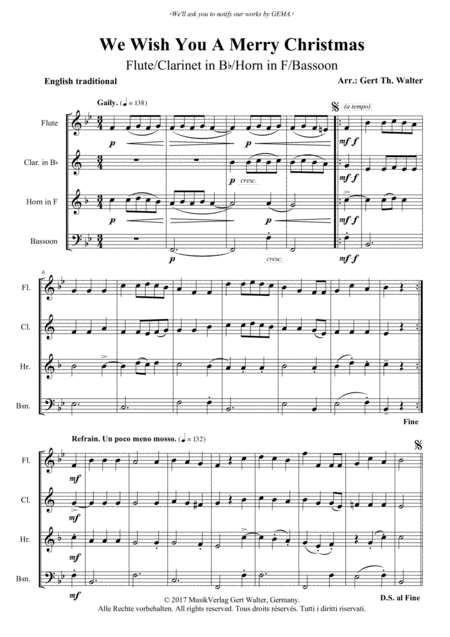 Caravan Clarinet Quartet Sheet Music