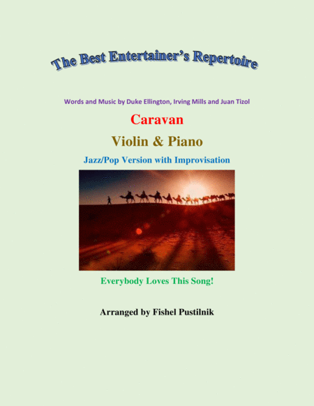 Free Sheet Music Caravan For Violin And Piano Jazz Pop Version With Improvisation