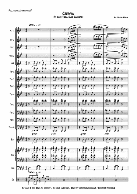 Caravan Instrumental Version Sheet Music