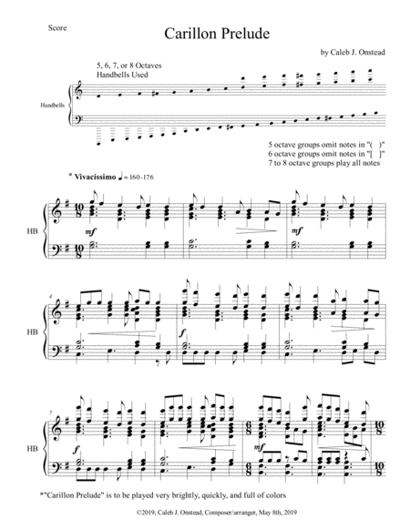 Carillon Prelude Sheet Music