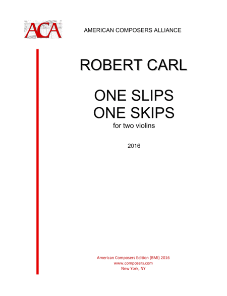 Carl One Slips One Skips Sheet Music