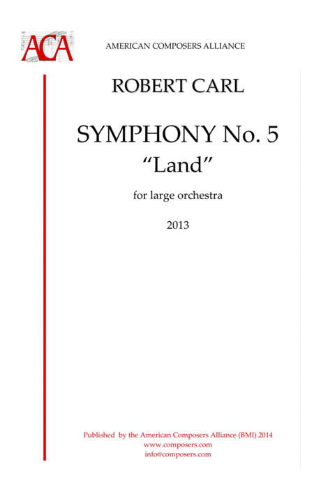 Carl Symphony No 5 Land Sheet Music