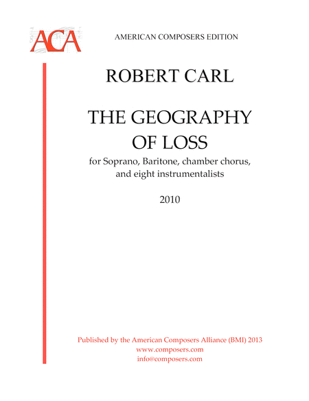 Free Sheet Music Carl The Geography Of Loss