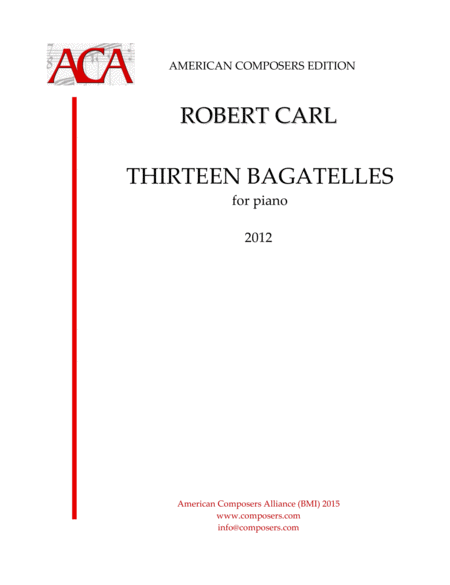 Carl Thirteen Bagatelles Sheet Music