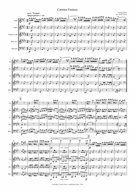 Carmen Fantasy Sheet Music