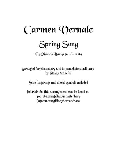 Carmen Vernale For Small Harp Sheet Music