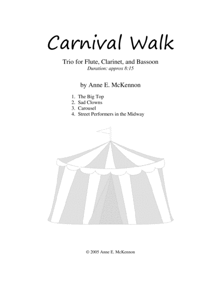 Carnival Walk Fl Cl Bsn Sheet Music