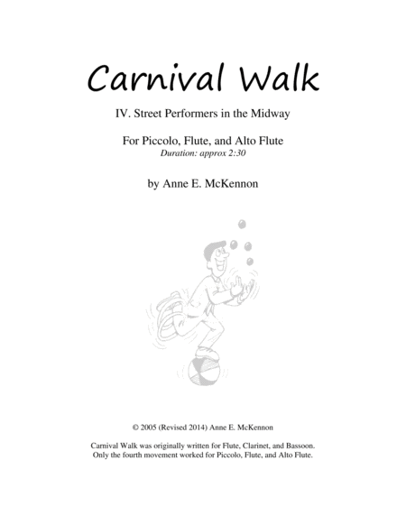 Carnival Walk Iv Picc Fl Alto Sheet Music