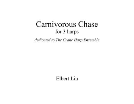 Free Sheet Music Carnivorous Chase For 3 Harps Full Score