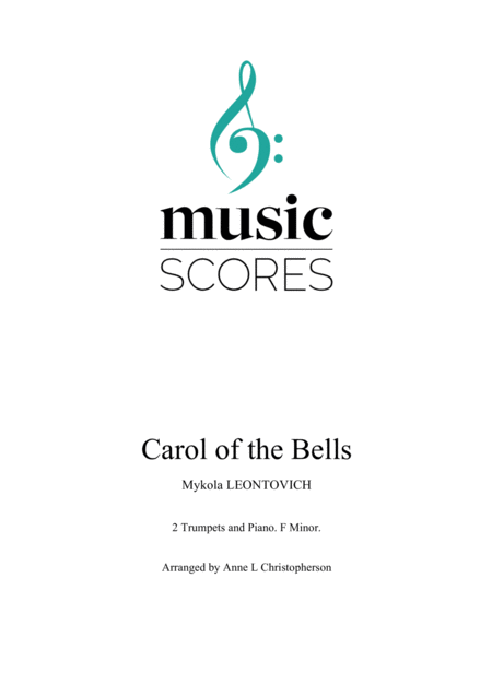 Carol Of The Bells 2 Trumpets And Piano F Minor Sheet Music