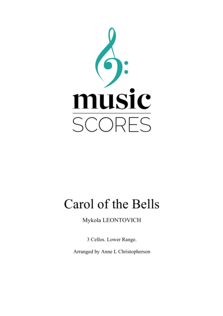 Free Sheet Music Carol Of The Bells 3 Cellos Lower Range