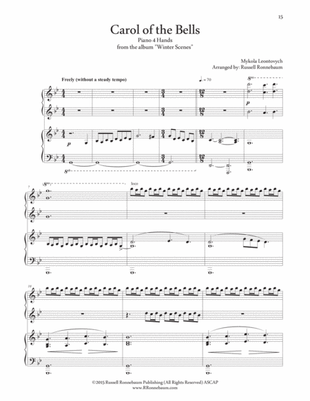 Carol Of The Bells A Concert Piece Sheet Music