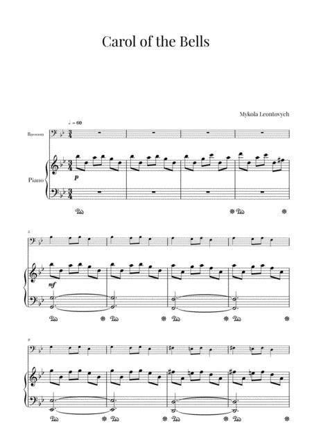 Free Sheet Music Carol Of The Bells For Bassoon And Piano