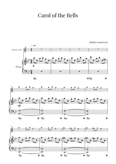 Carol Of The Bells For Clarinet And Piano Sheet Music