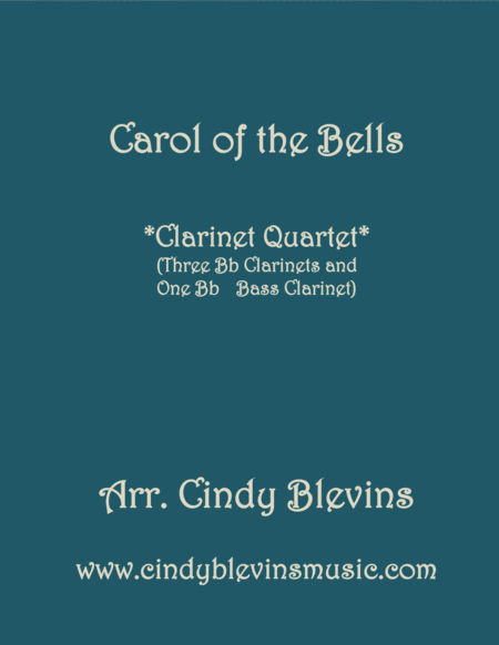 Carol Of The Bells For Clarinet Quartet With Bass Clarinet Sheet Music