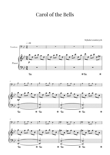 Carol Of The Bells For Trombone And Piano Sheet Music