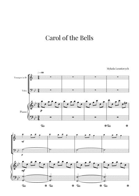 Free Sheet Music Carol Of The Bells For Trumpet Tuba And Piano
