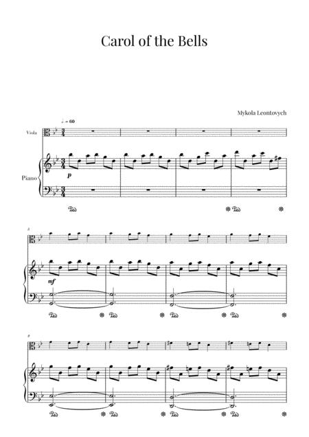 Carol Of The Bells For Viola And Piano Sheet Music