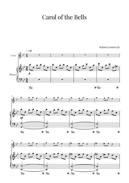 Carol Of The Bells For Violin And Piano Sheet Music