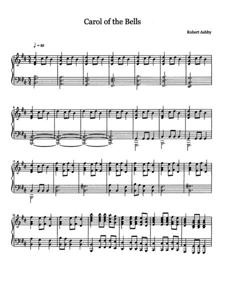 Free Sheet Music Carol Of The Bells In Minor And Major