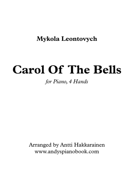 Free Sheet Music Carol Of The Bells Piano 4 Hands