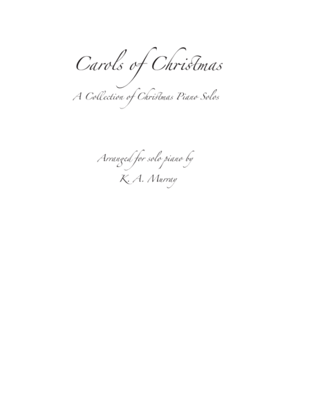 Free Sheet Music Carols Of Christmas A Collection Of Christmas Piano Solos