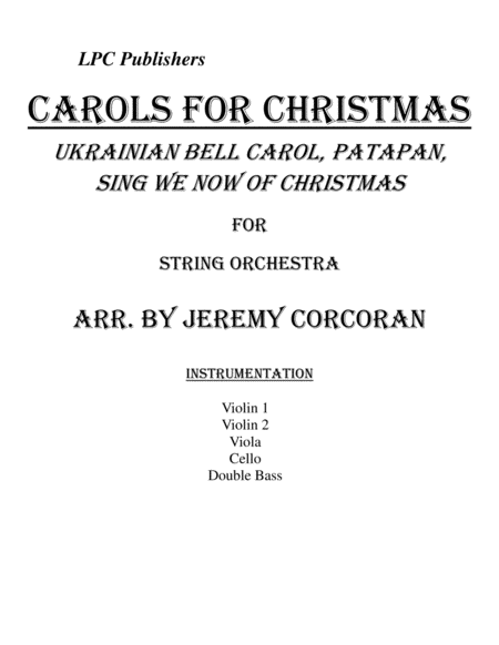 Carols Of Christmas For String Orchestra Sheet Music