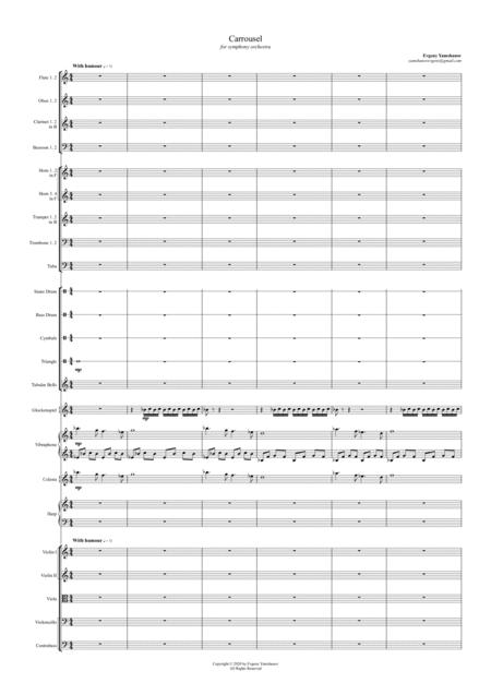 Free Sheet Music Carrousel For Symphony Orchestra