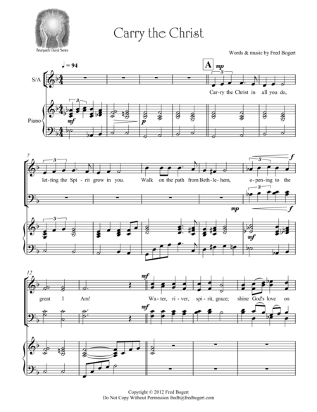 Carry The Christ Sheet Music