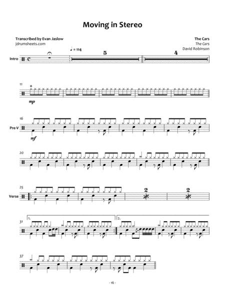 Cars The Moving In Stereo Sheet Music