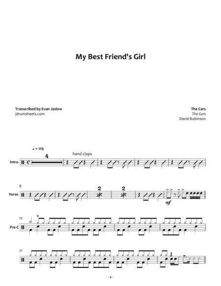 Cars The My Best Friends Girl Sheet Music