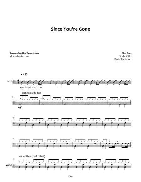 Cars The Since You Re Gone Sheet Music