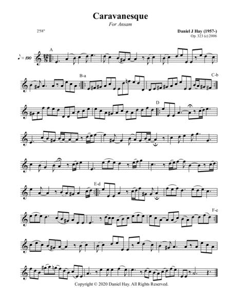 Free Sheet Music Carvanesque Treble Solo