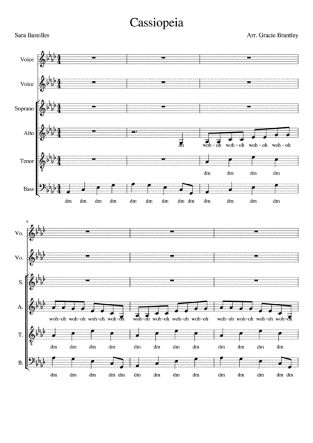 Free Sheet Music Cassiopeia